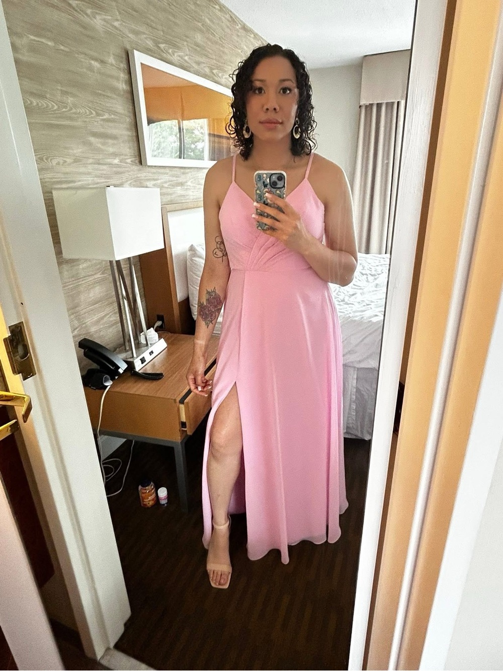 Azazie (Barbie) candy pink bridesmaid gown